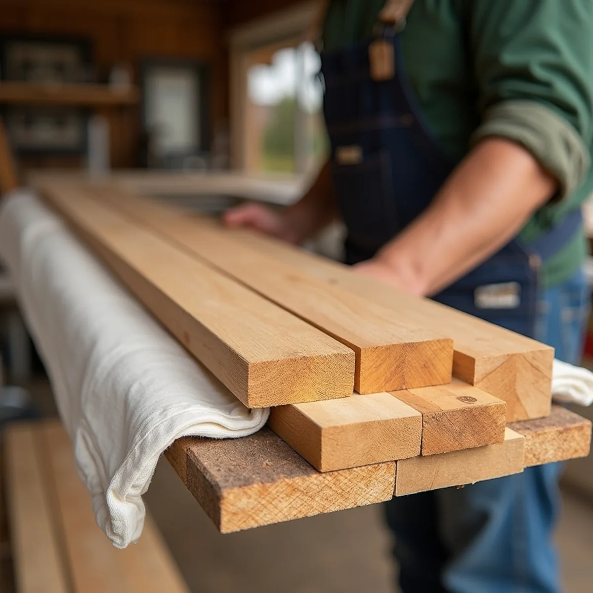 Comparative lumber grade samples showing grain density and knot structure for fence boards