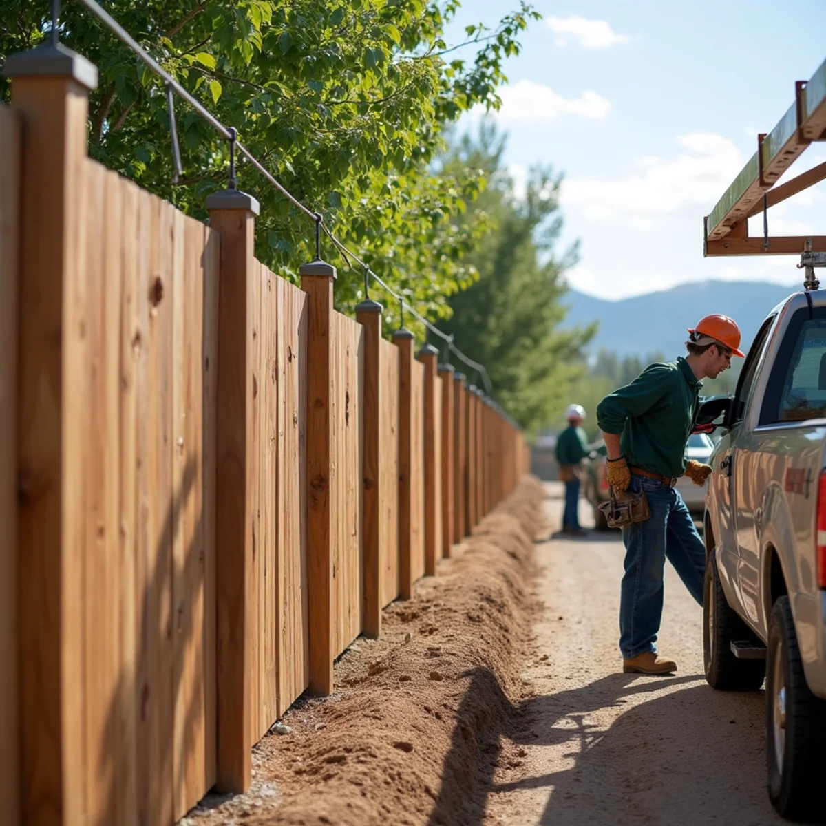 Alternating shadowbox fence pickets that allow wind passage while maintaining privacy