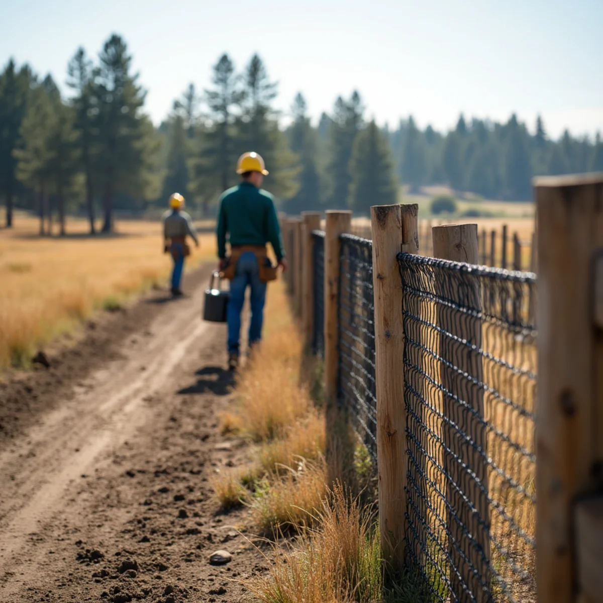 Three-rail cedar split rail fence bordering multi-acre county parcel