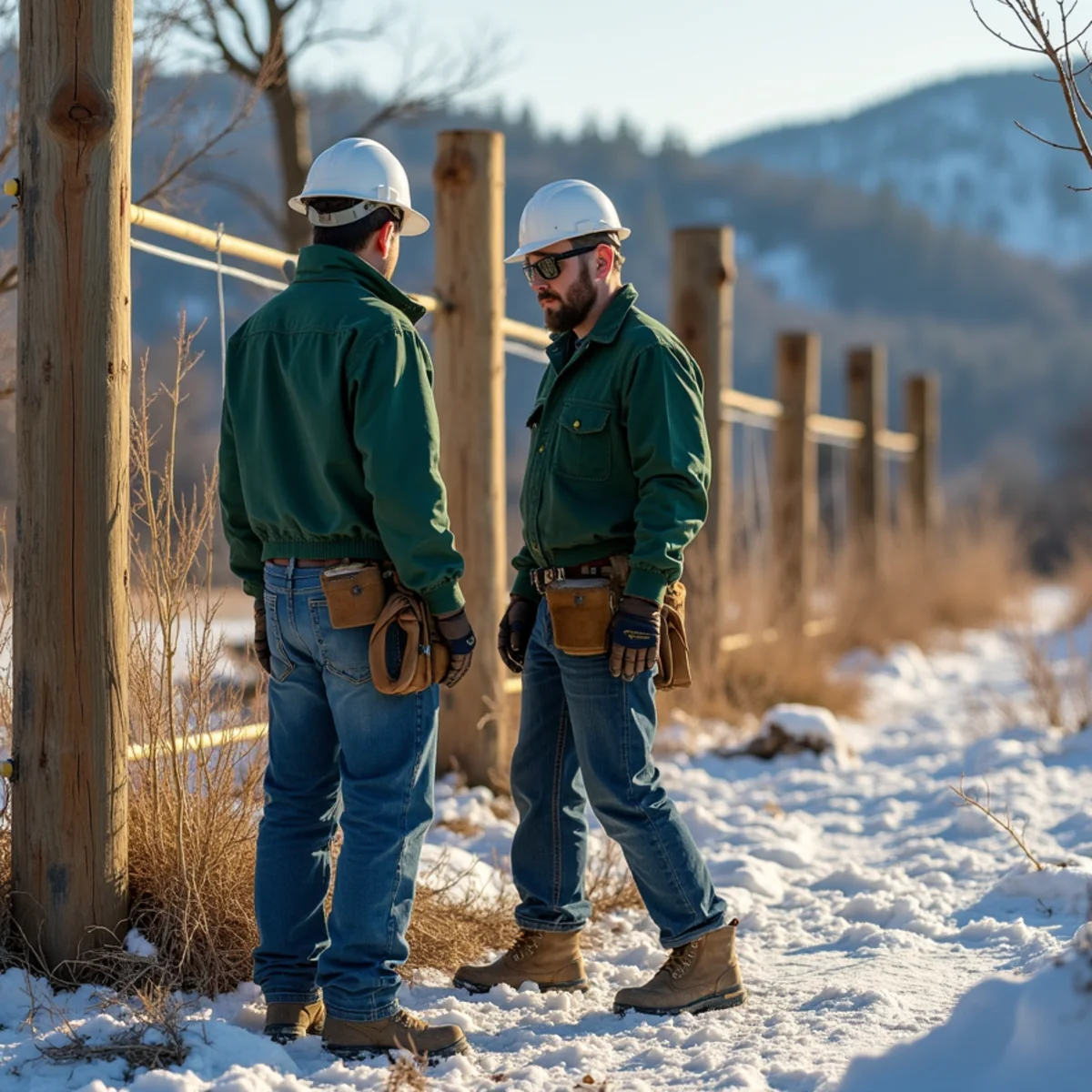 Eight-foot high-tensile game fence protecting mountain property from elk and deer