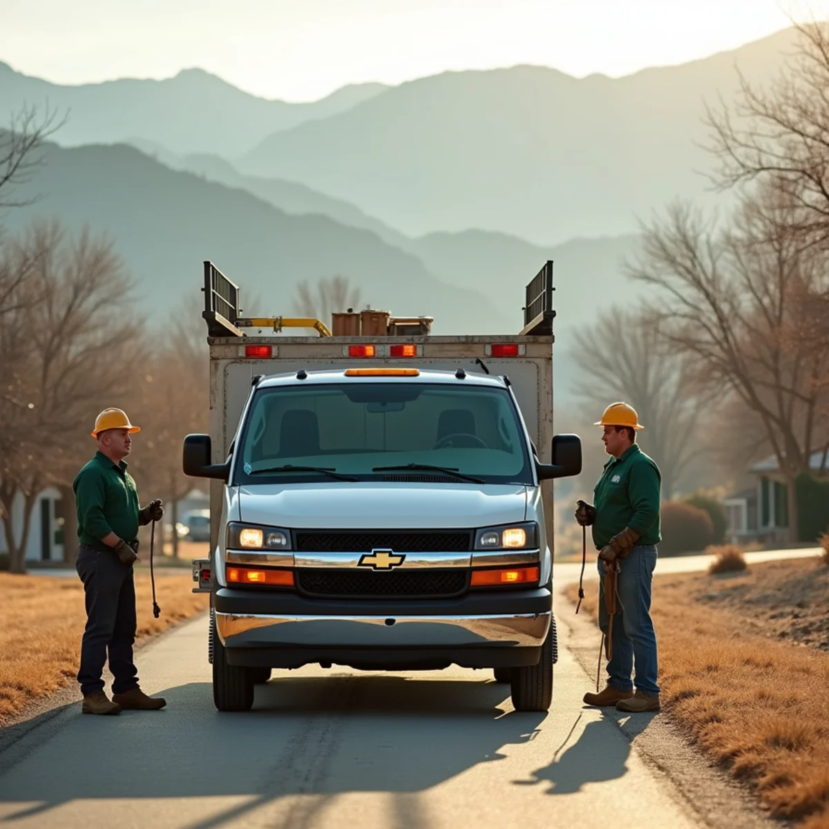 Service vehicle dispatched to residential and rural fence jobs throughout the Pikes Peak region